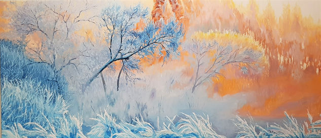 A fabulous winter morning Oil Canvas Landscaping