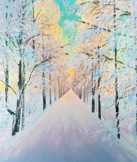 Frost Oil Canvas Landscaping