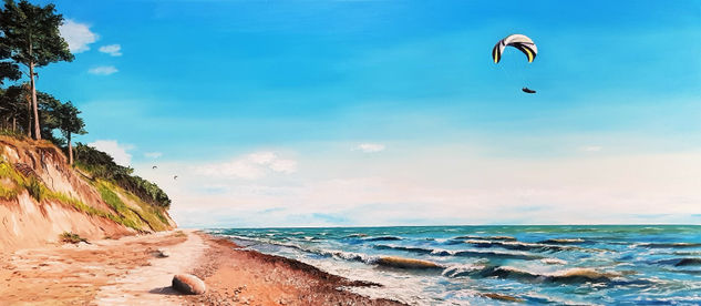 Dance in the wind Oil Canvas Marine Painting