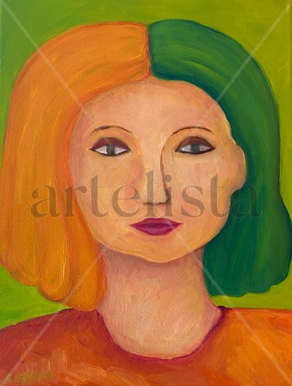 A mitad de camino Oil Canvas Portrait