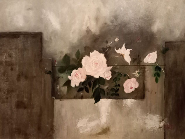 Rosas rosas Oil Canvas Floral Painting