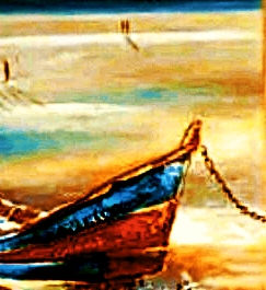 La barca Oil Panel Marine Painting