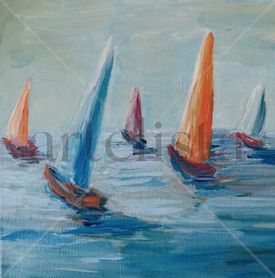 Velas Acrylic Canvas Marine Painting