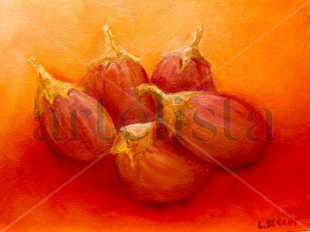 Berenjenas Oil Canvas Still Life Paintings