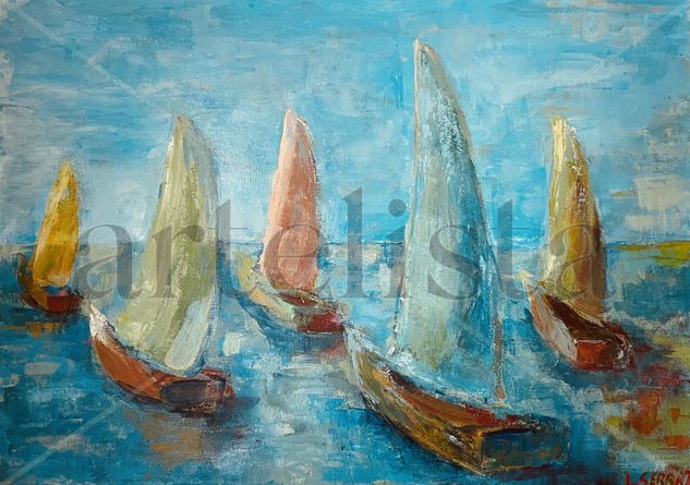 Veleros Acrylic Canvas Marine Painting