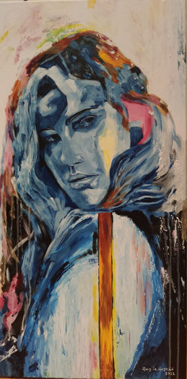 retrato de mujer Acrylic Canvas Portrait