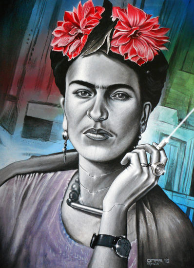 Frida Kahlo Robotica III Acrylic Panel Figure Painting