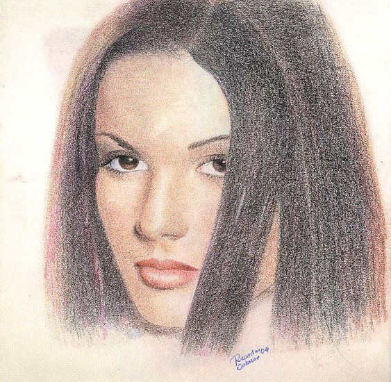 Rostro Pencil (coloured) Paper Portrait