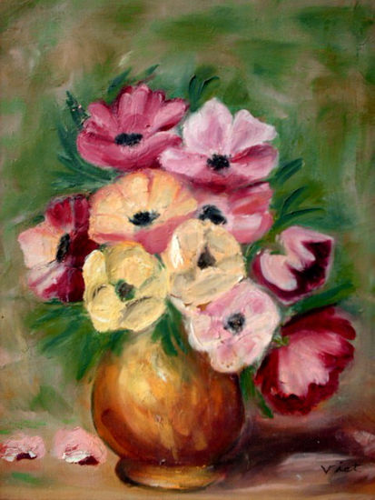 Flores Oil Canvas Floral Painting