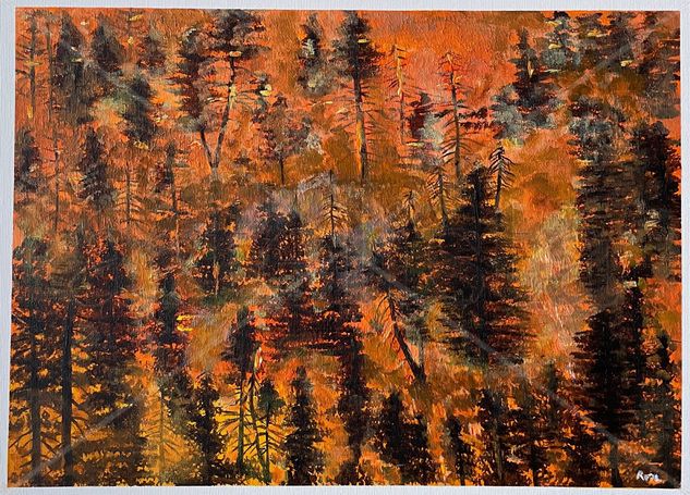 Fuego Acrylic Canvas Landscaping