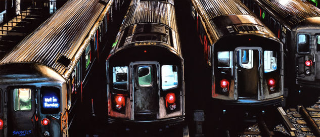 Hudson Yards Trains #1 (New York #102) Óleo Otros Otros