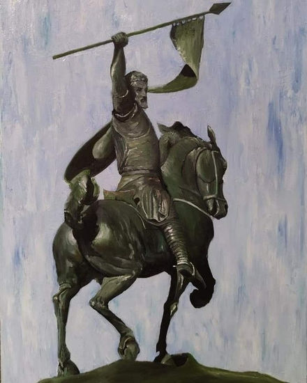 el cid Óleo Lienzo Figura