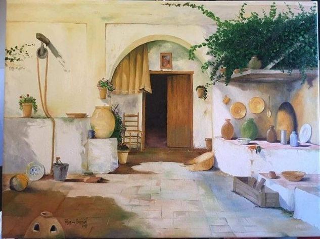 patio andaluz Oil Canvas Landscaping