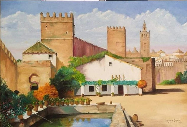 alcazar (reproduccion M Fernandez) Óleo Lienzo Paisaje