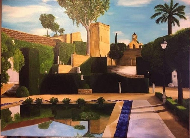 alcazar de Cordoba Oil Canvas Landscaping