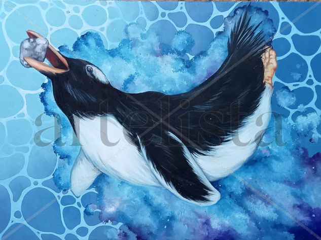 Costelacion pingüino Oil Canvas Animals