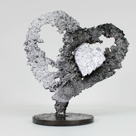 Corazón con corazón 76-22 Metal Figurativa