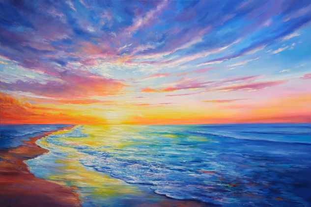 Magical Seascape Oil Canvas Marine Painting