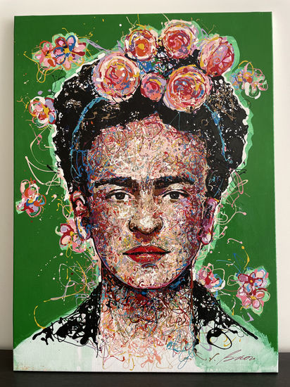 Frida Mixed media Canvas Figure Painting