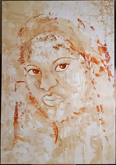 Maribel Mixed media Canvas Figure Painting