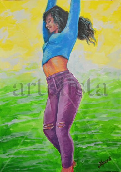 Ella danza Acrylic Paper Figure Painting