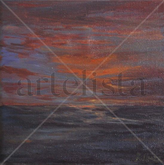 Noche de otoño Oil Canvas Marine Painting