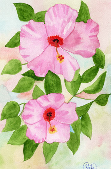 Cayena Watercolour Card Floral Painting