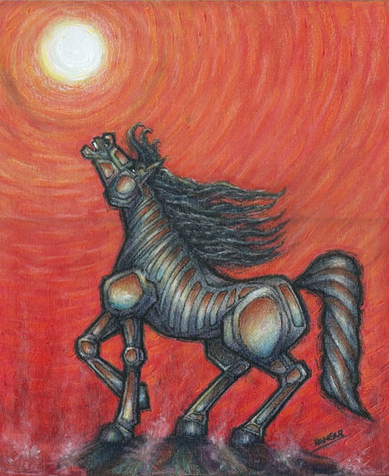 Caballo en rojo