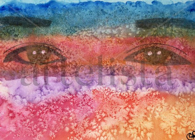 Los ojos Watercolour Card Others