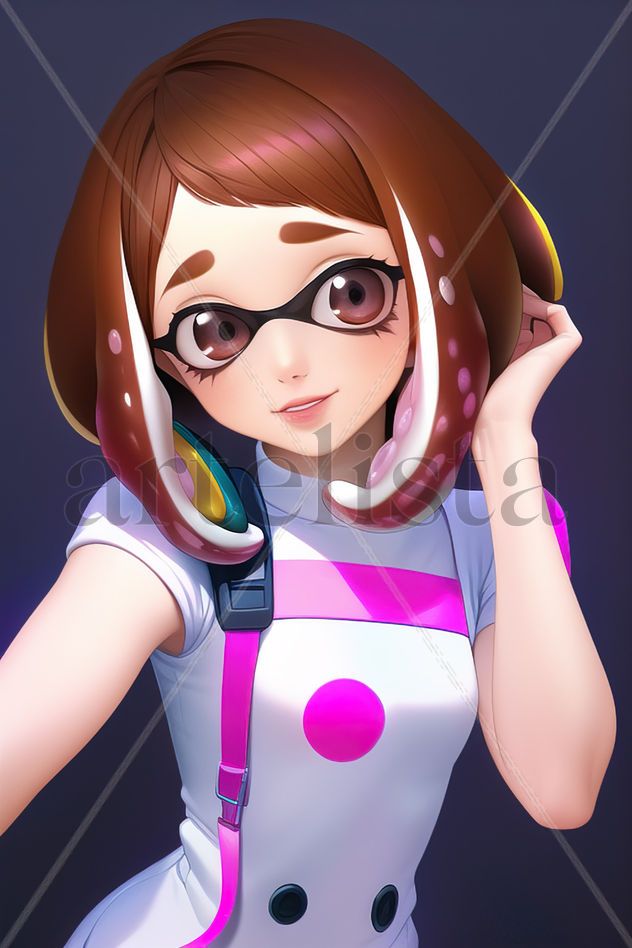 (Uraraka ochako) (Estilo splatoon) (Enfermera)