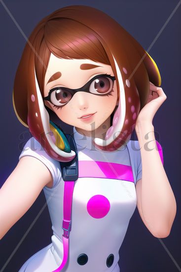 (Uraraka ochako) (Estilo splatoon) (Enfermera) 