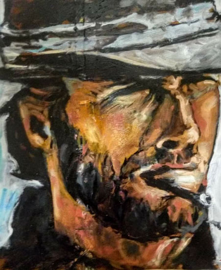 Clint Eastwood Oil Canvas Portrait