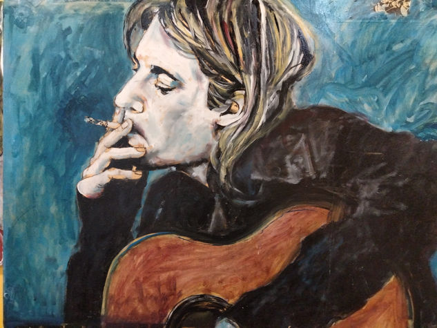 Kurt Cobain Oil Canvas Portrait