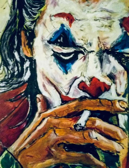 El Joker Óleo Lienzo Retrato