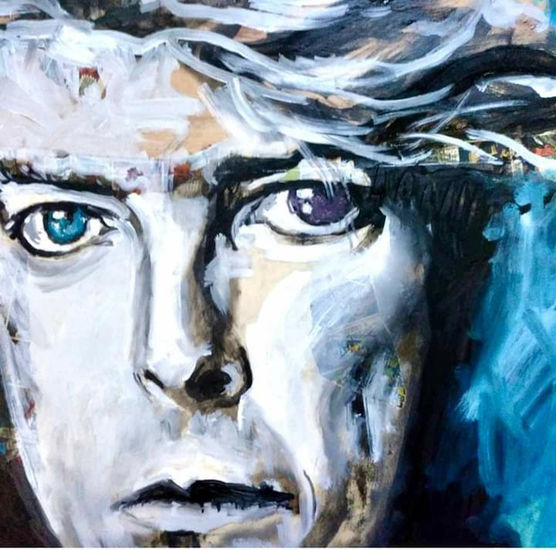 Bowie Óleo Lienzo Retrato