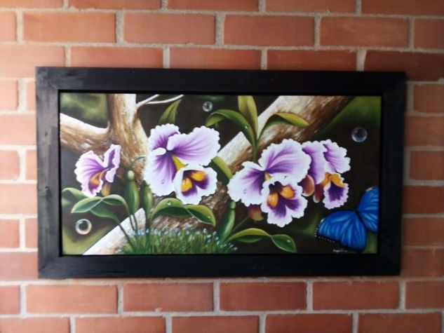 Orquideas Oil Canvas Floral Painting