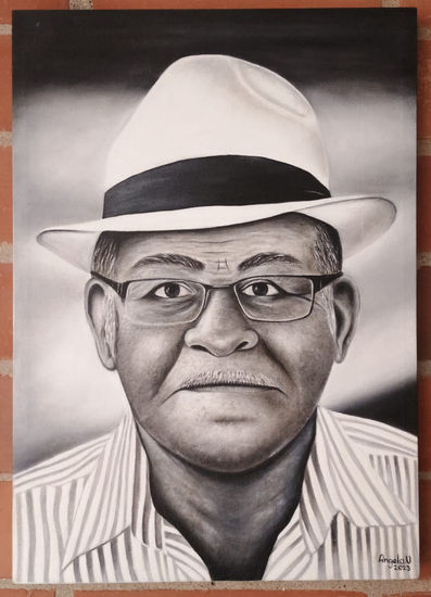 Mi Padre Oil Canvas Portrait