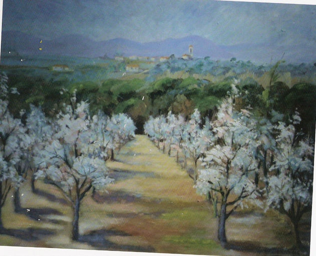 ALMENDROS EN FLOR Oil Canvas Landscaping