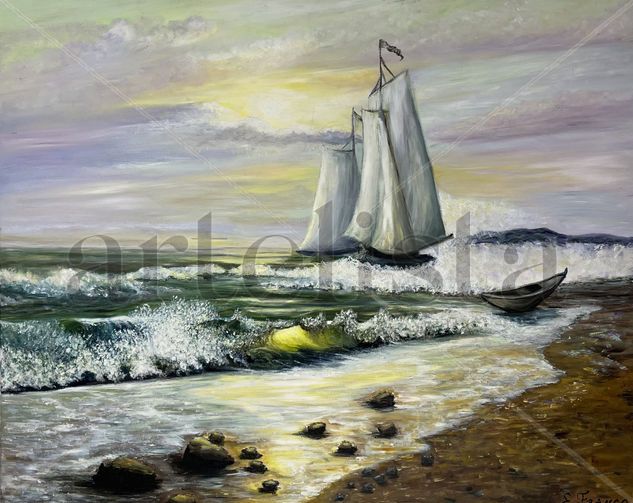 los barcos Oil Canvas Marine Painting