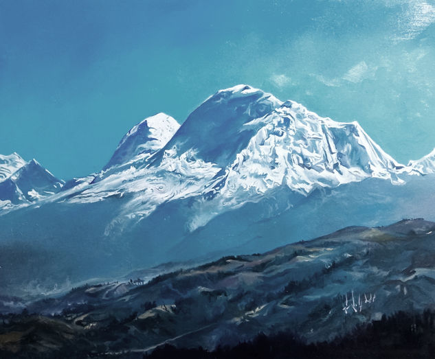 nevado Huascaran Oil Canvas Landscaping