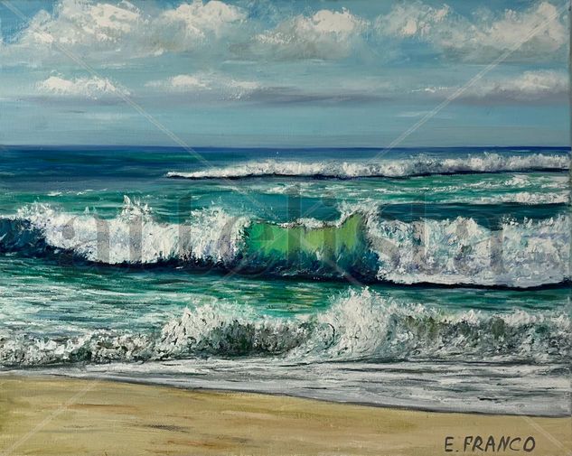 atlántico Oil Canvas Marine Painting