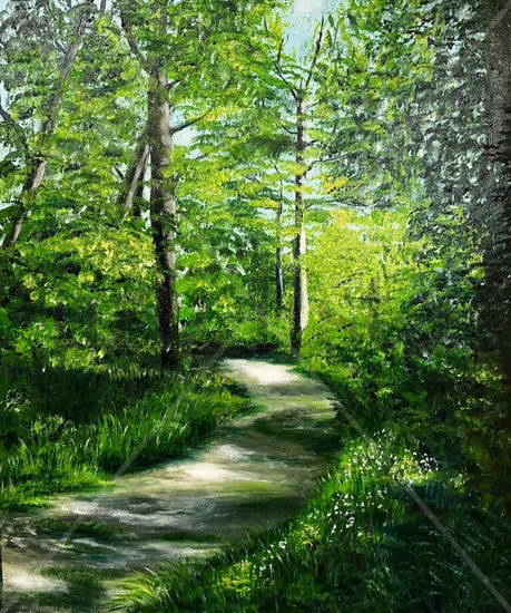 En el bosque Oil Canvas Landscaping