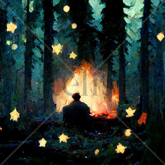 Man in the forest 