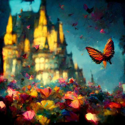 Mariposa en la noche