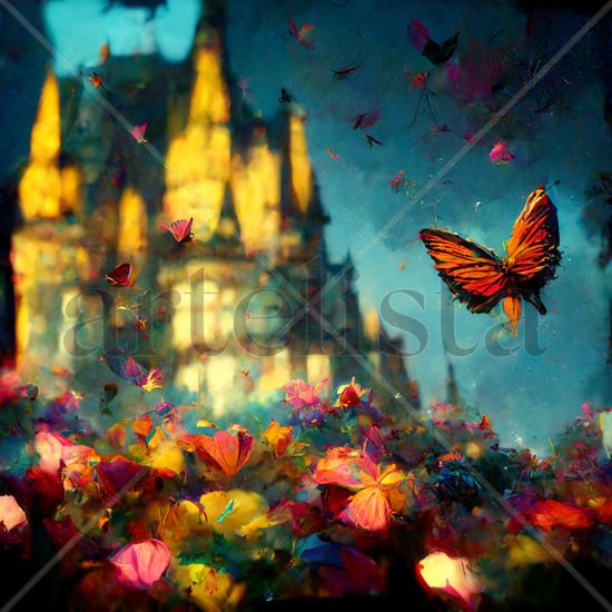 Mariposa en la noche 