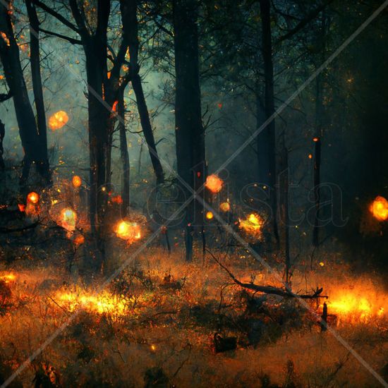 Luces en el bosque 