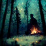 A man in the forest