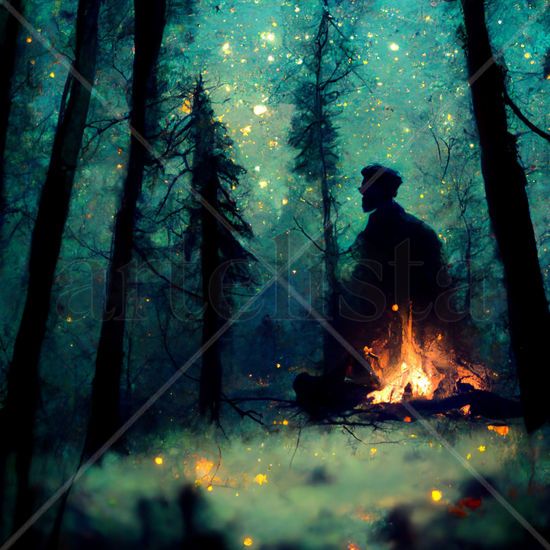 A man in the forest 