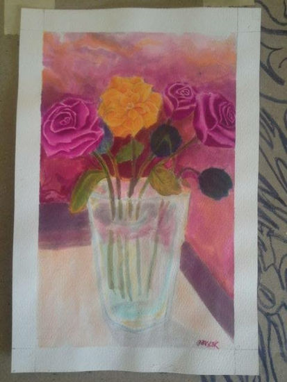 vaso 1 Watercolour Paper Still Life Paintings