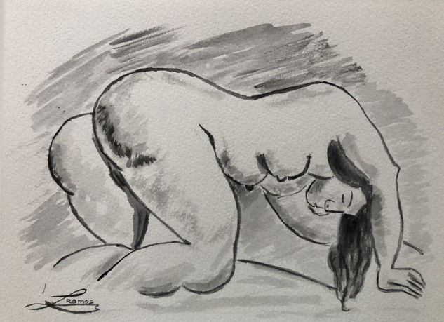 Mujer desnuda Graphite Paper Nude Paintings